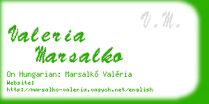 valeria marsalko business card